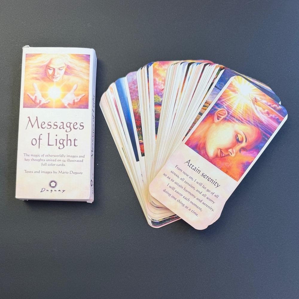 Mario Duguay Messages of Light Oracle Deck 54 Cards Spiritual Meditation Box Set